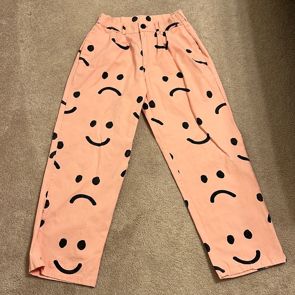 Lazy Oaf Pink Smiley Trouser Pants